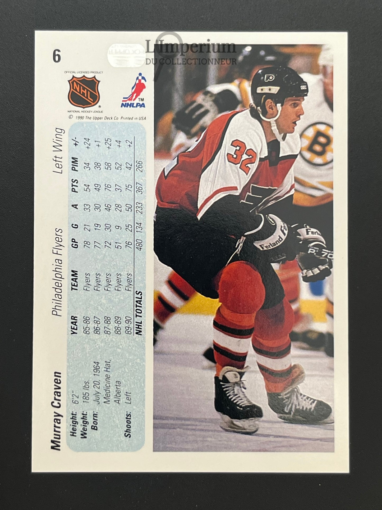 6. Murray Craven Upper Deck 1990-91 Hockey Card