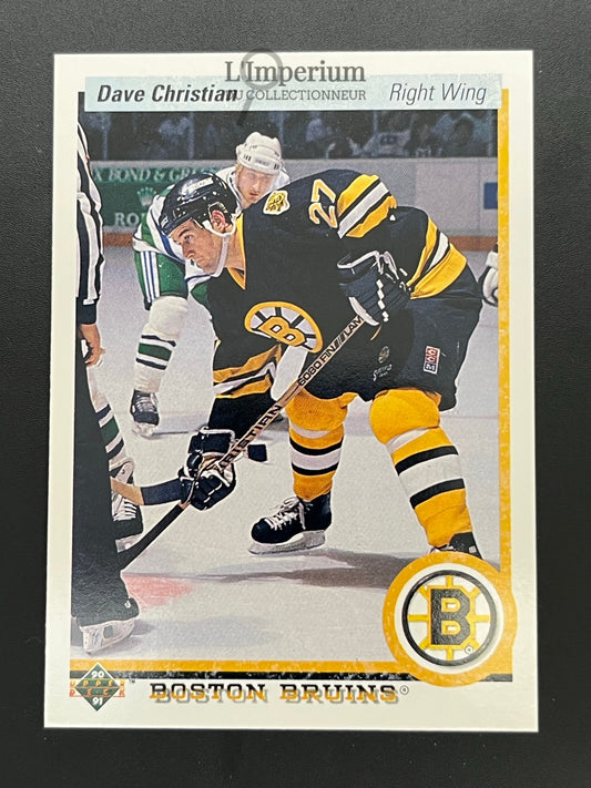 61. Dave Christian Upper Deck 1990-91 Hockey Card