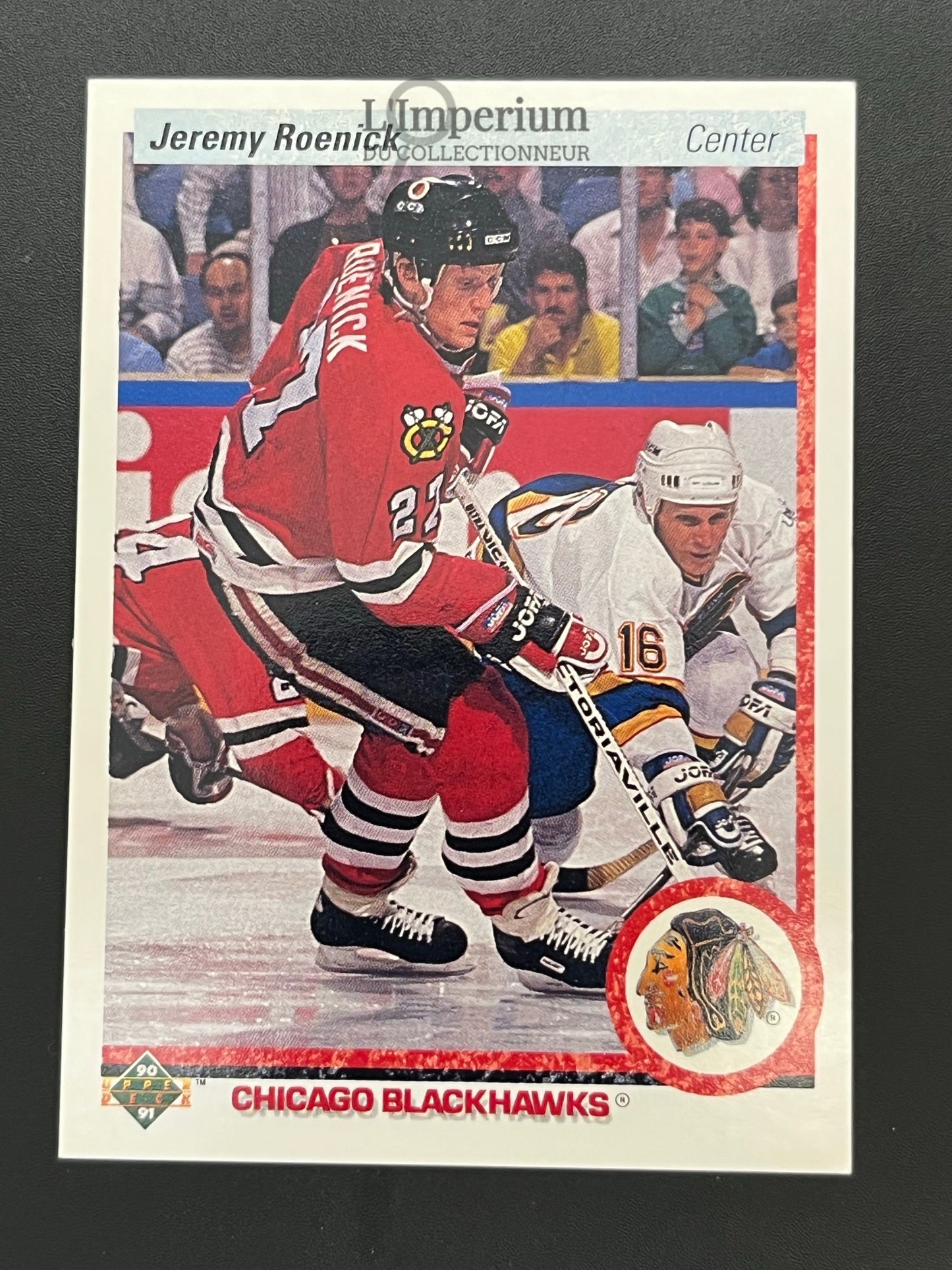 63. Jeremy Roenick Upper Deck 1990-91 Hockey Card