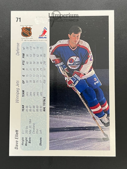 71. Dave Ellet Upper Deck 1990-91 Hockey Card