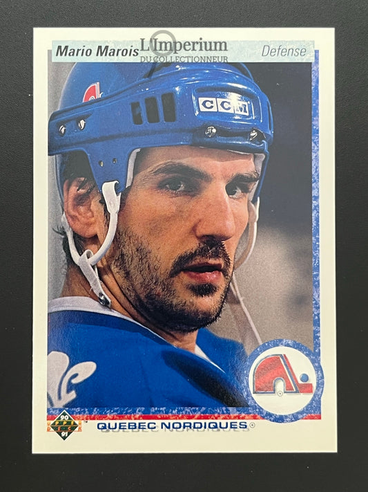 8. Mario Marois Upper Deck 1990-91 Hockey Card