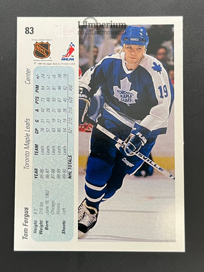 83. Tom Fergus Upper Deck 1990-91 Hockey Card