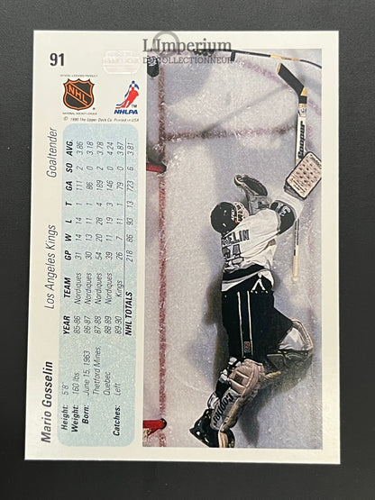 91. Mario Gosselin Upper Deck 1990-91 Hockey Card