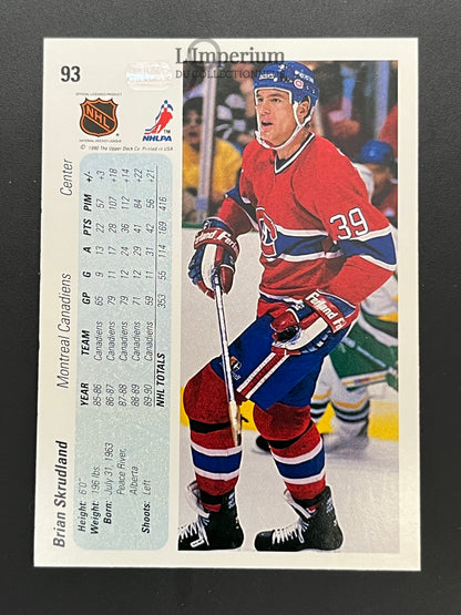93. Brian Skrudland Upper Deck 1990-91 Hockey Card