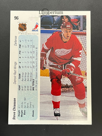 96. Steve Chiasson Upper Deck 1990-91 Hockey Card