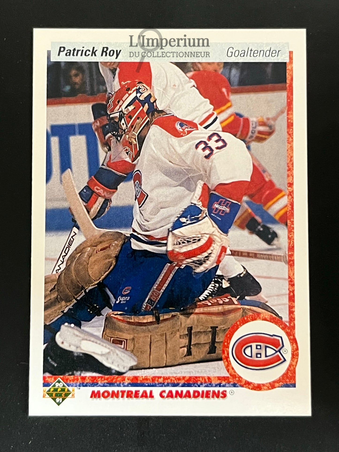 153. Patrick Roy Upper Deck 1990-91 Hockey Card