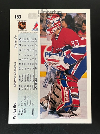153. Patrick Roy Upper Deck 1990-91 Hockey Card