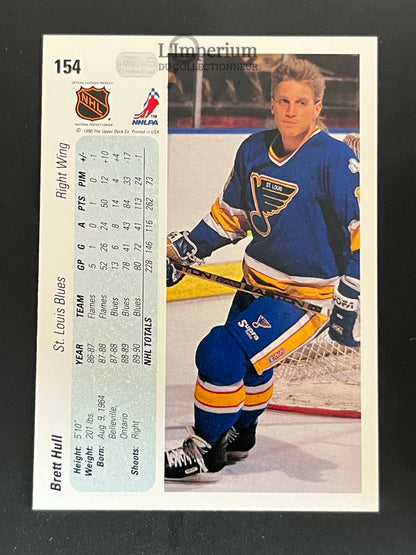 154. Brett Hull Upper Deck 1990-91 Hockey Card