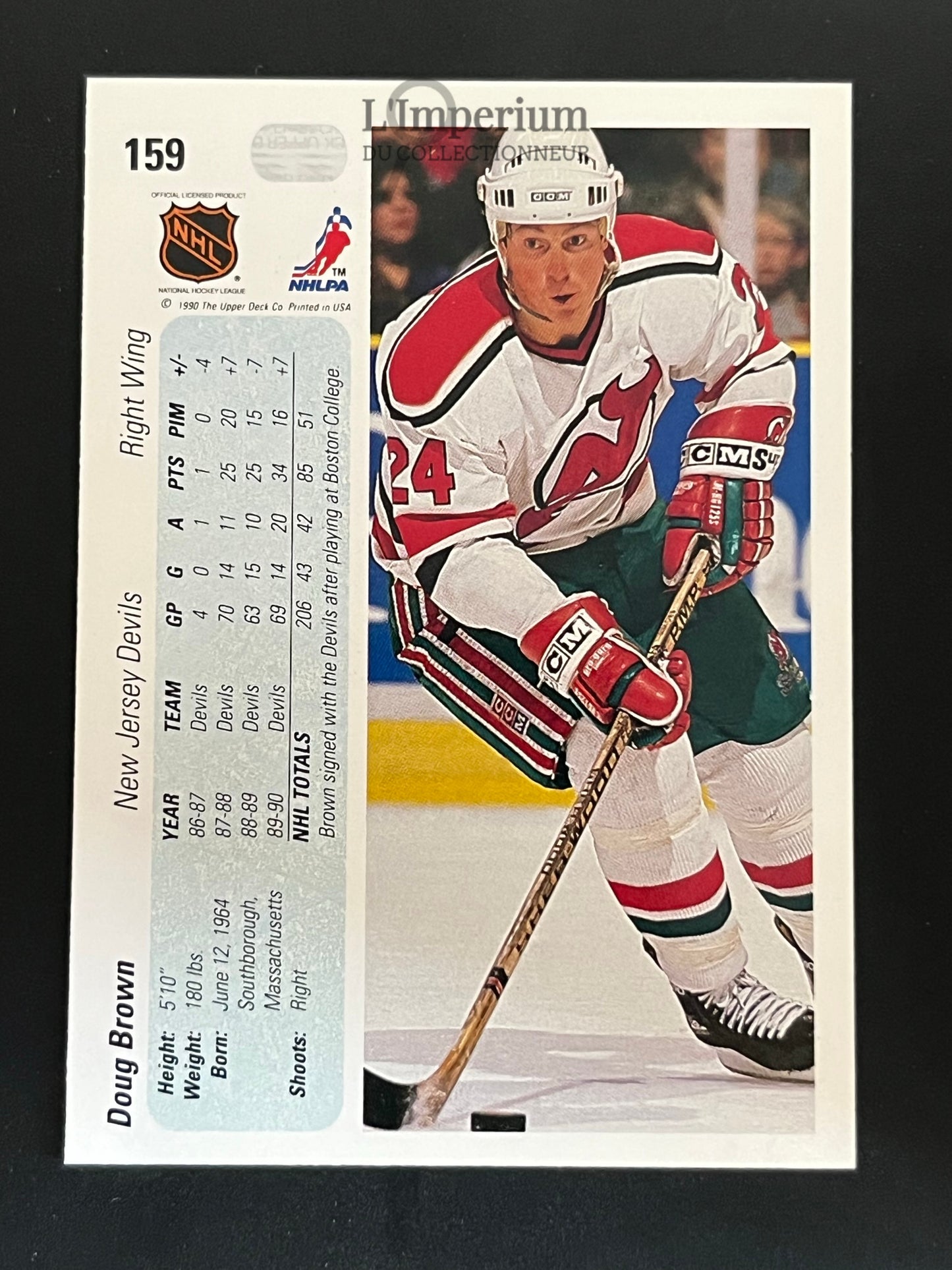 159. Doug Brown Upper Deck 1990-91 Hockey Card