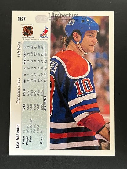 167. Esa Tikkanen Upper Deck 1990-91 Hockey Card