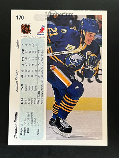 170. Christian Ruuttu Upper Deck 1990-91 Hockey Card