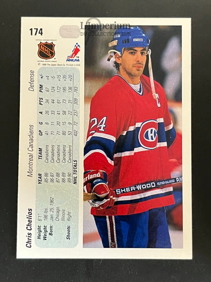 174. Chris Chelios Upper Deck 1990-91 Hockey Card