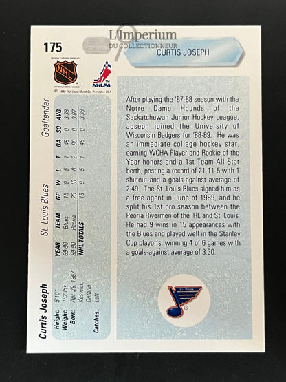 175. Curtis Joseph RC Upper Deck 1990-91 Hockey Card