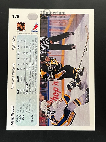 178. Mark Recchi RC Upper Deck 1990-91 Hockey Card