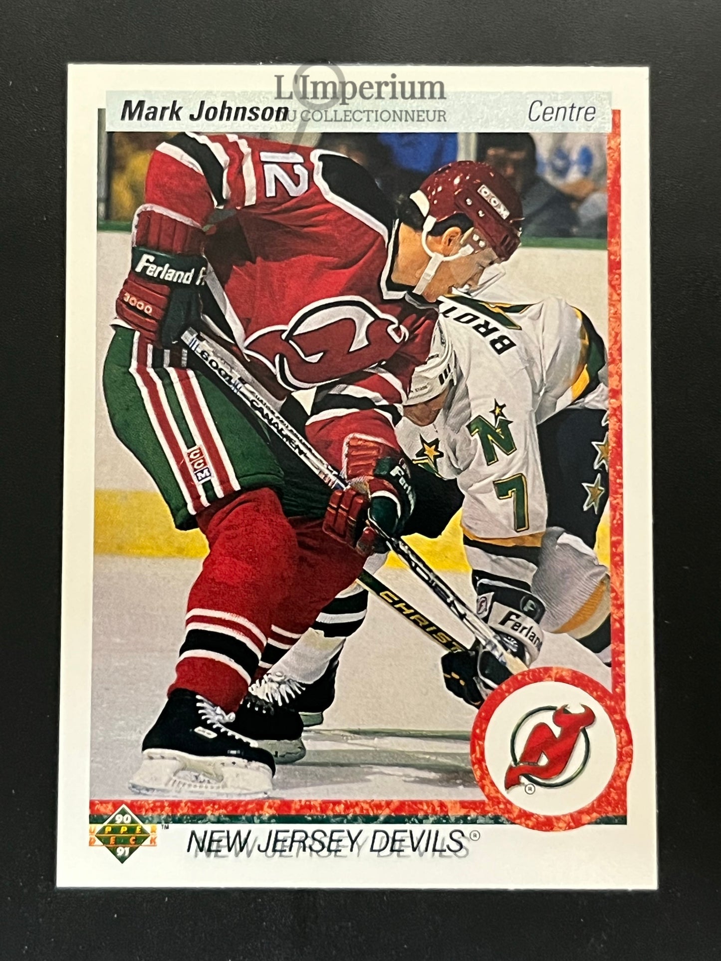 180. Mark Johnson Upper Deck 1990-91 Hockey Card