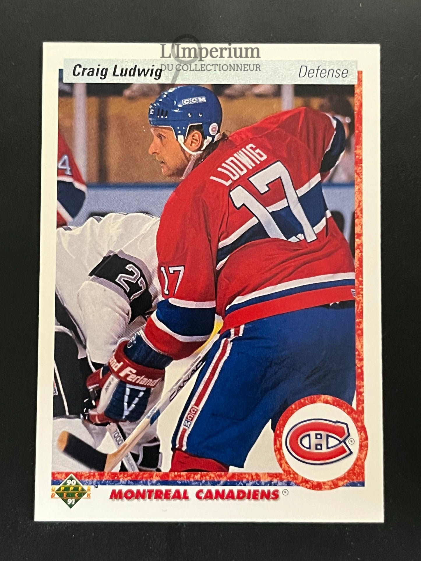 186. Craig Ludwig Upper Deck 1990-91 Hockey Card