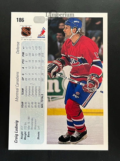 186. Craig Ludwig Upper Deck 1990-91 Hockey Card