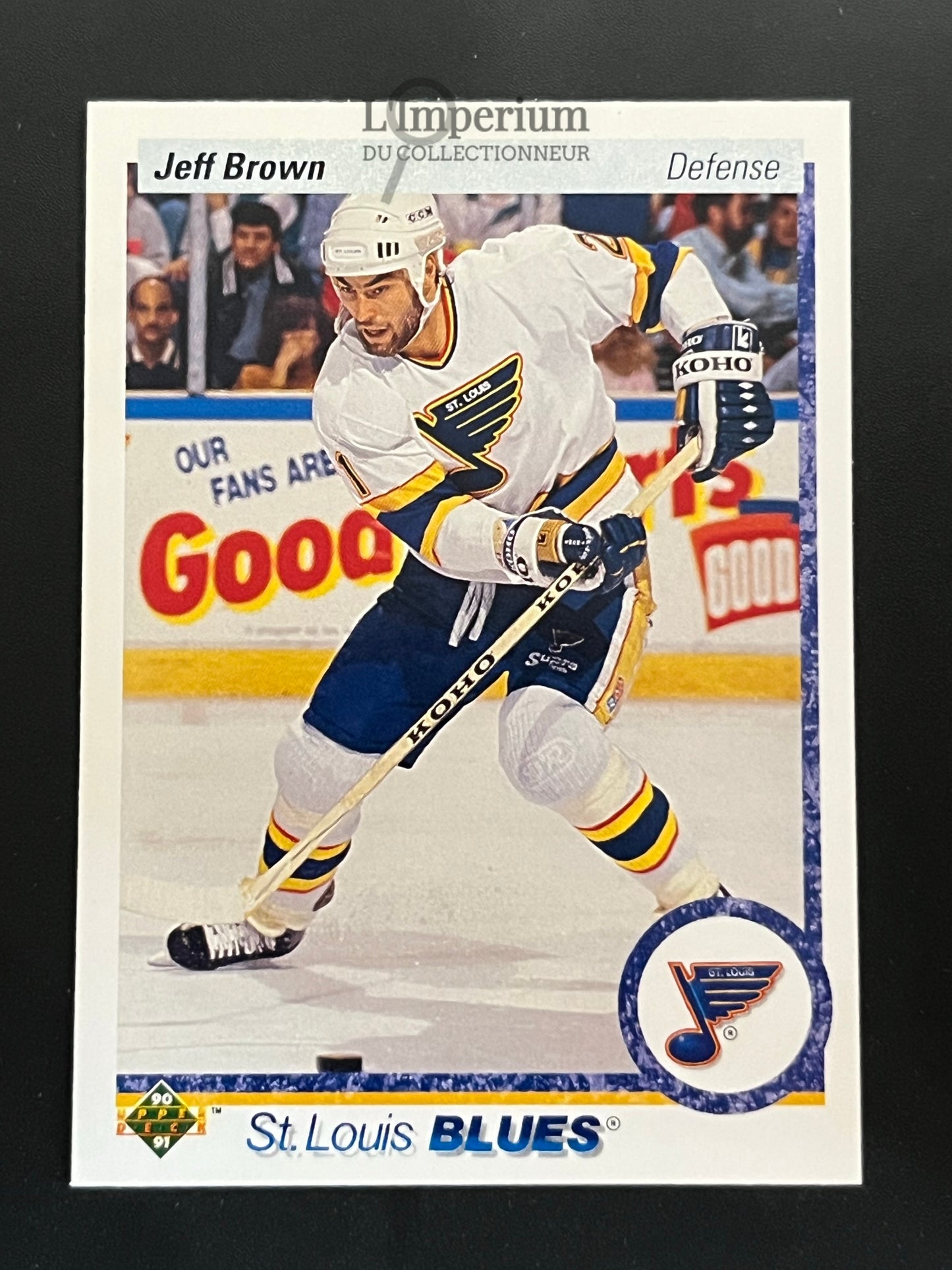 191. Jeff Brown Upper Deck 1990-91 Hockey Card