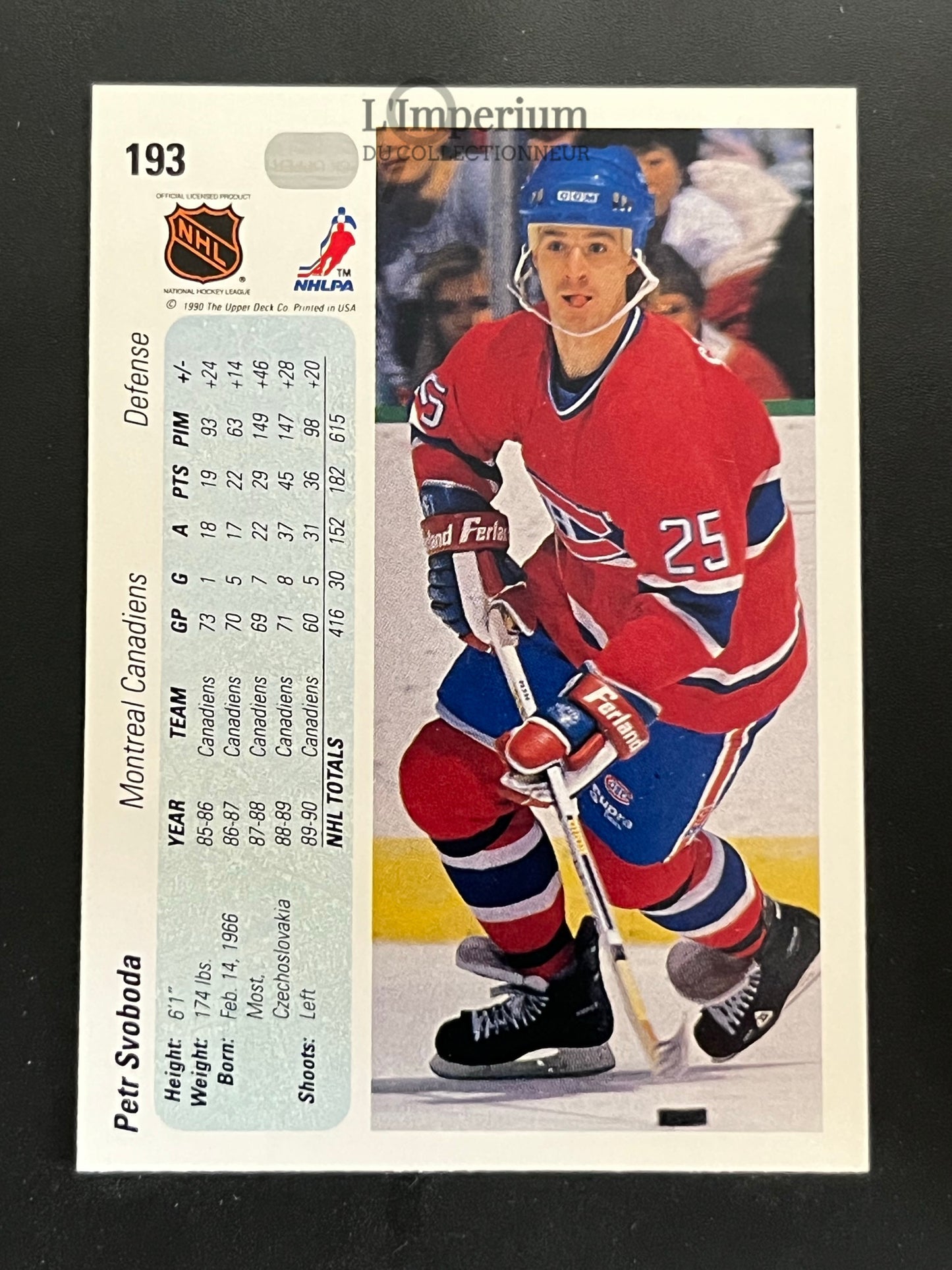 193. Petr Svoboda Upper Deck 1990-91 Hockey Card