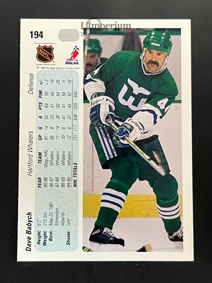 194. Dave Babych Upper Deck 1990-91 Hockey Card