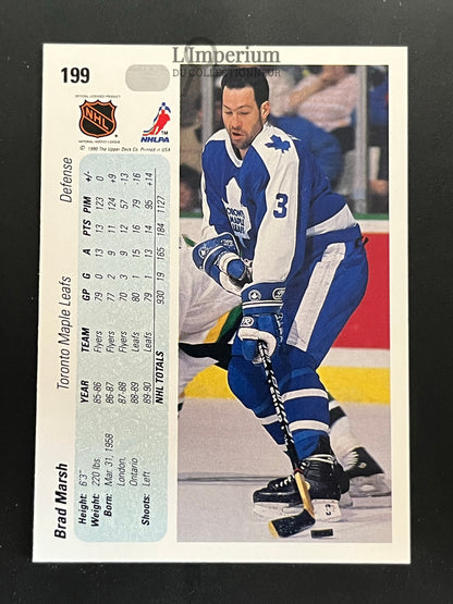 199. Brad Marsh Upper Deck 1990-91 Hockey Card