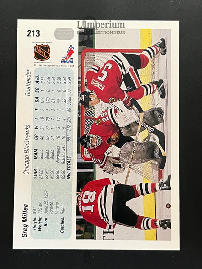 213. Greg Millen Upper Deck 1990-91 Hockey Card