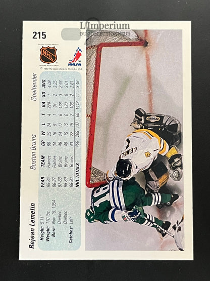 215. Rejean Lemelin Upper Deck 1990-91 Hockey Card