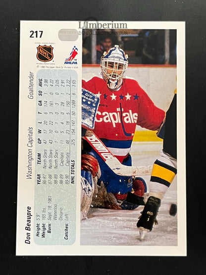 217. Don Beaupre Upper Deck 1990-91 Hockey Card