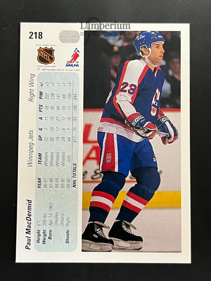 218. Paul MacDermid Upper Deck 1990-91 Hockey Card