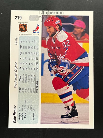 219. Dale Hunter Upper Deck 1990-91 Hockey Card