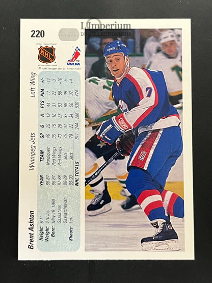 220. Brent Ashton Upper Deck 1990-91 Hockey Card