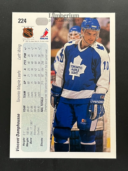 224. Vincent Damphousse Upper Deck 1990-91 Hockey Card