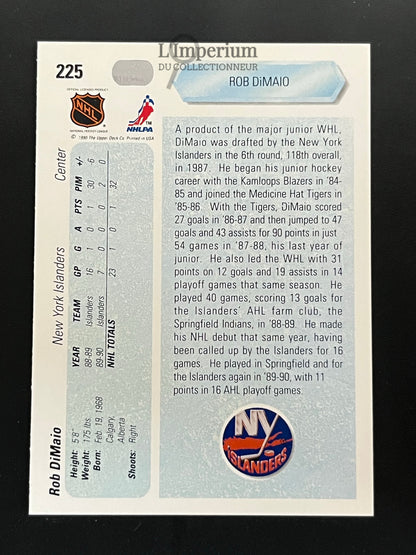 225. Rob DiMaio RC Upper Deck 1990-91 Hockey Card