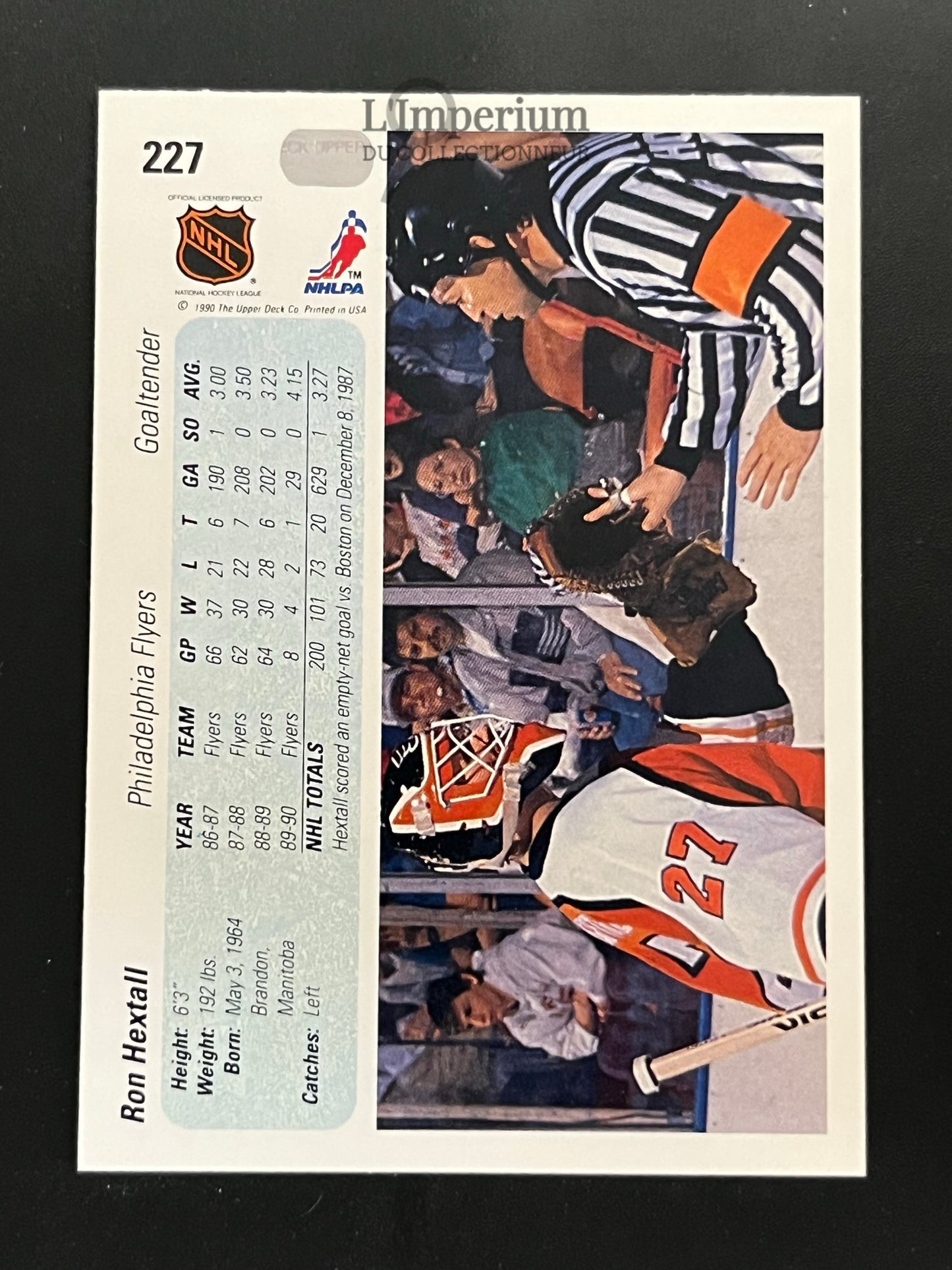 227. Ron Hextall Upper Deck 1990-91 Hockey Card