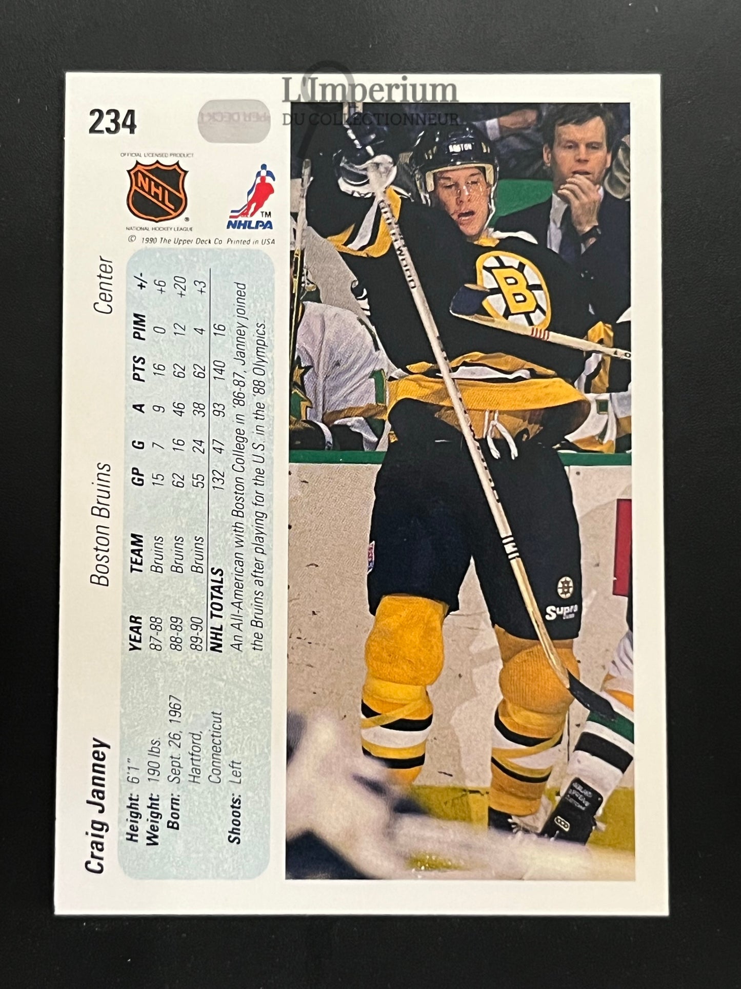 234. Graig Janney Upper Deck 1990-91 Hockey Card