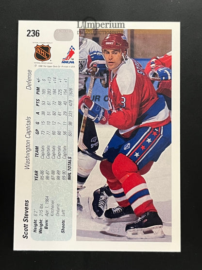 236. Scott Stevens Upper Deck 1990-91 Hockey Card