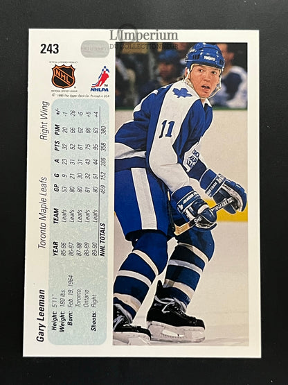243. Gary Leeman Upper Deck 1990-91 Hockey Card