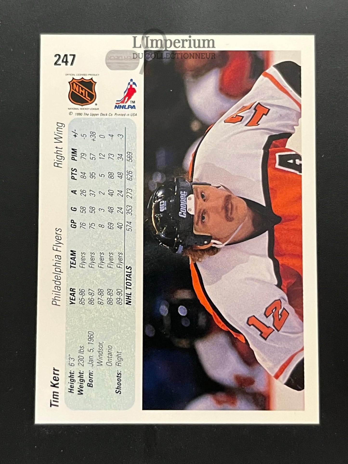 247. Tim Kerr Upper Deck 1990-91 Hockey Card