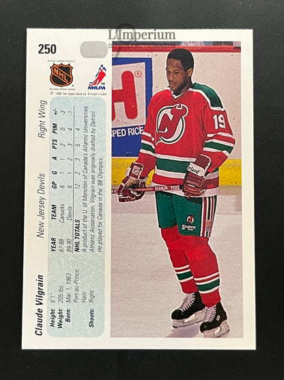 250. Claude Vilgrain RC Upper Deck 1990-91 Hockey Card