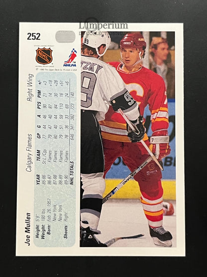 252. Joe Mullen Upper Deck 1990-91 Hockey Card