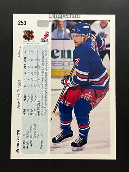 253. Brian Leetch Upper Deck 1990-91 Hockey Card