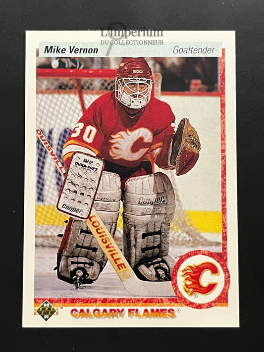 254. Mike Vernon Upper Deck 1990-91 Hockey Card