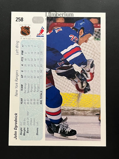 258. John Ogrodnick Upper Deck 1990-91 Hockey Card