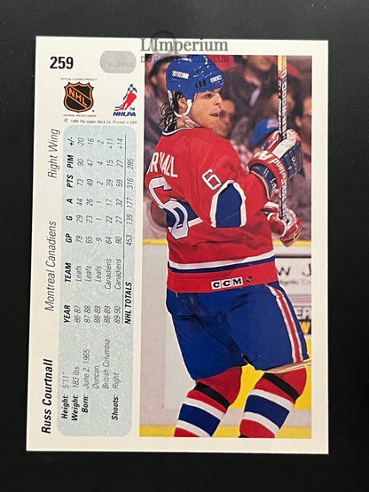 259. Russ Courtnall Upper Deck 1990-91 Hockey Card