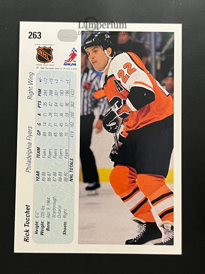 263. Rick Tocchet Upper Deck 1990-91 Hockey Card