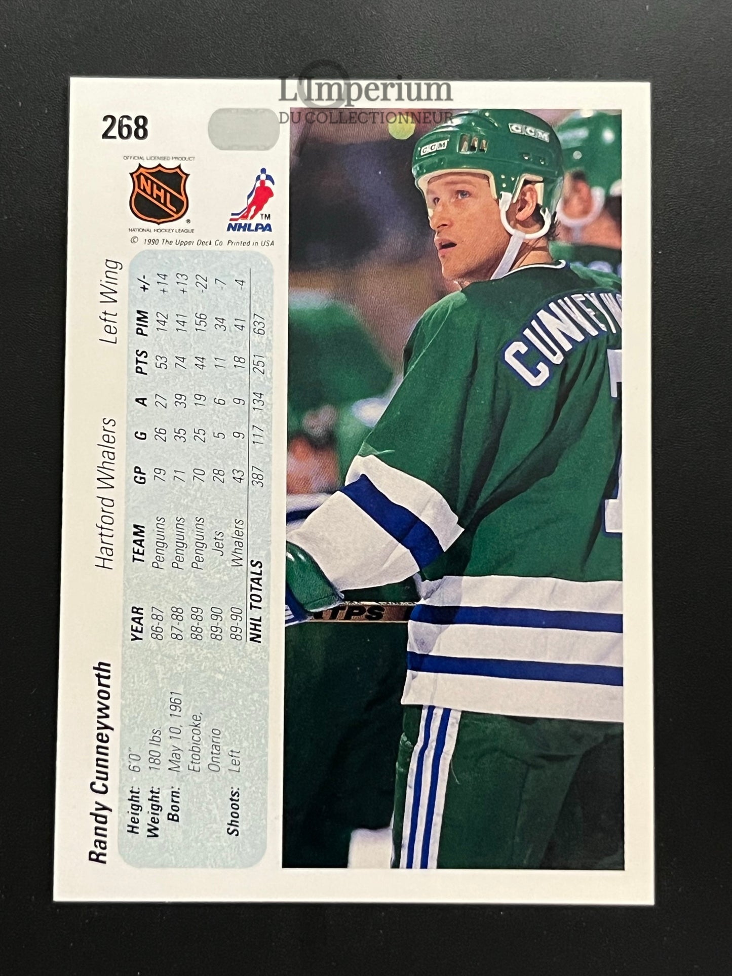 268. Randy Cunneyworth Upper Deck 1990-91 Hockey Card