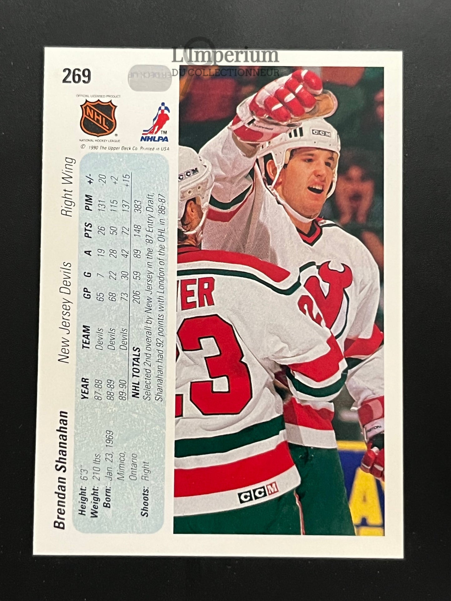 269. Brendan Shanahan Upper Deck 1990-91 Hockey Card