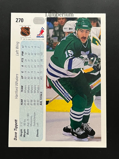 270. Dave Tippett Upper Deck 1990-91 Hockey Card