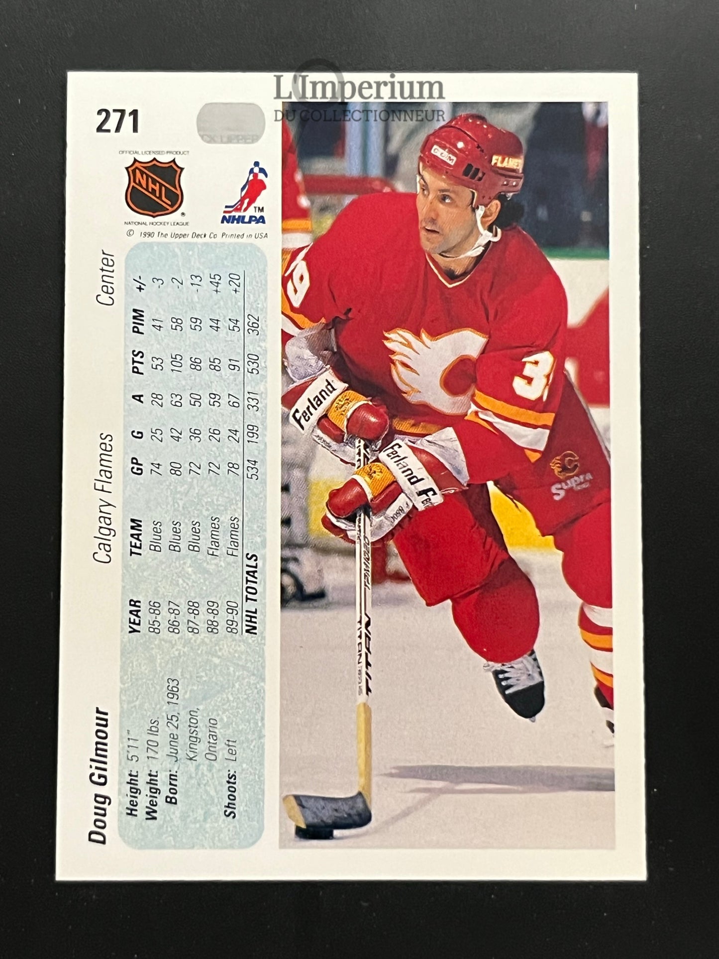 271. Doug Gilmour Upper Deck 1990-91 Hockey Card