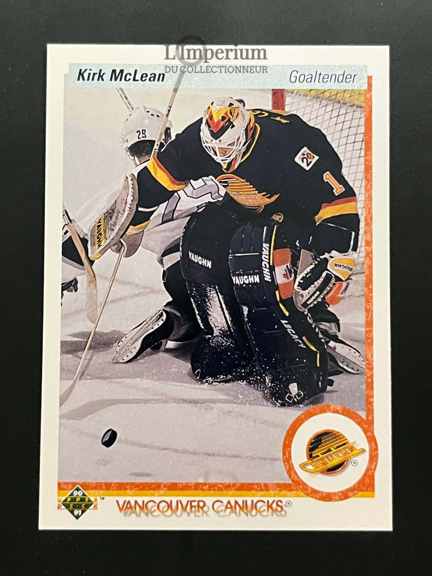 278. Kirk McLean Upper Deck 1990-91 Hockey Card